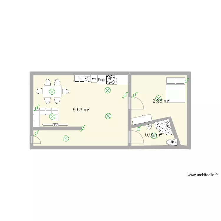 dsfdsfds. Plan de 3  et 10 m²