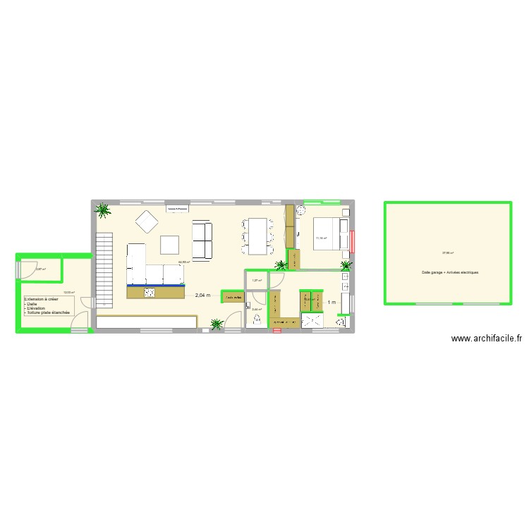Villa Grasse - RDC V10. Plan de 8 pièces et 146 m2