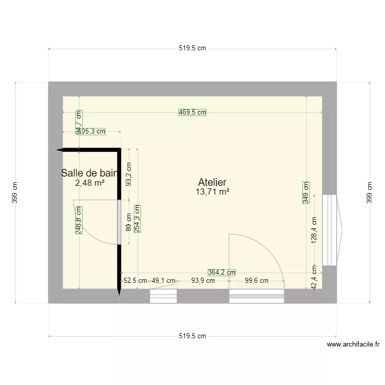 Atelier Liz. Plan de 