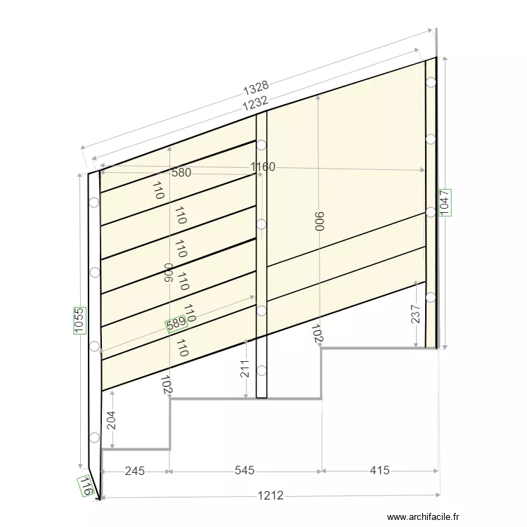 rambarde. Plan de rambarde. Plan de