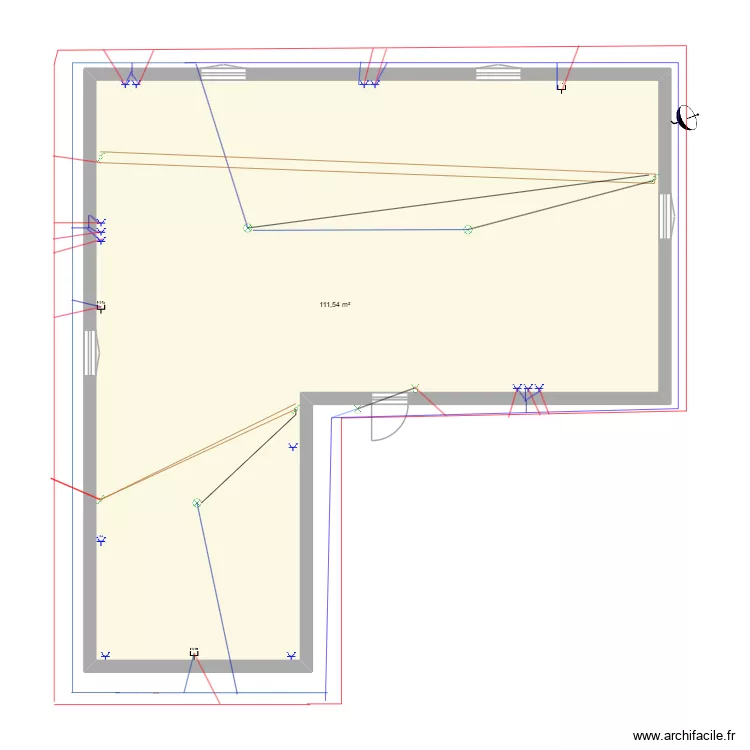 shchema architectual. Plan de 1  et 112 m²