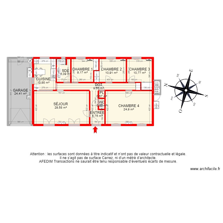 BI18985 -. Plan de 15 pièces et 148 m2