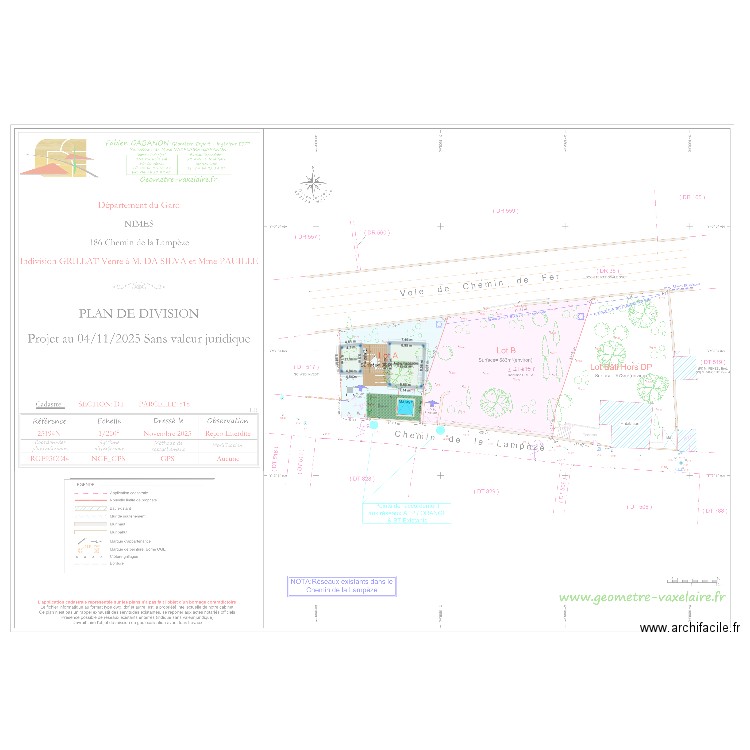 Maison Lampèze Etage. Plan de 5 pièces et 164 m2