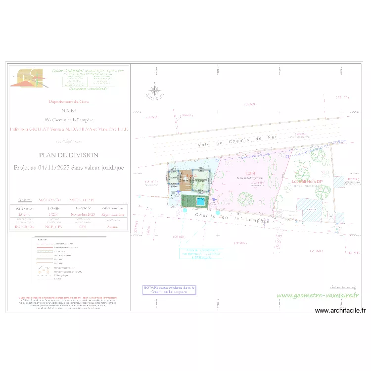 Maison Lamp&egrave;ze Etage. Plan de 