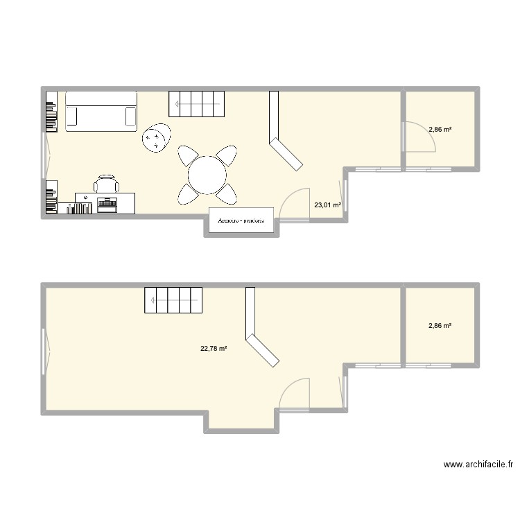 Espérance. Plan de 4 pièces et 52 m2