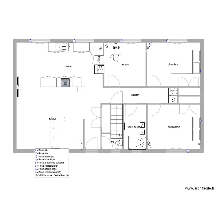 florian 1 Etage 10. Plan de 9 pièces et 87 m2