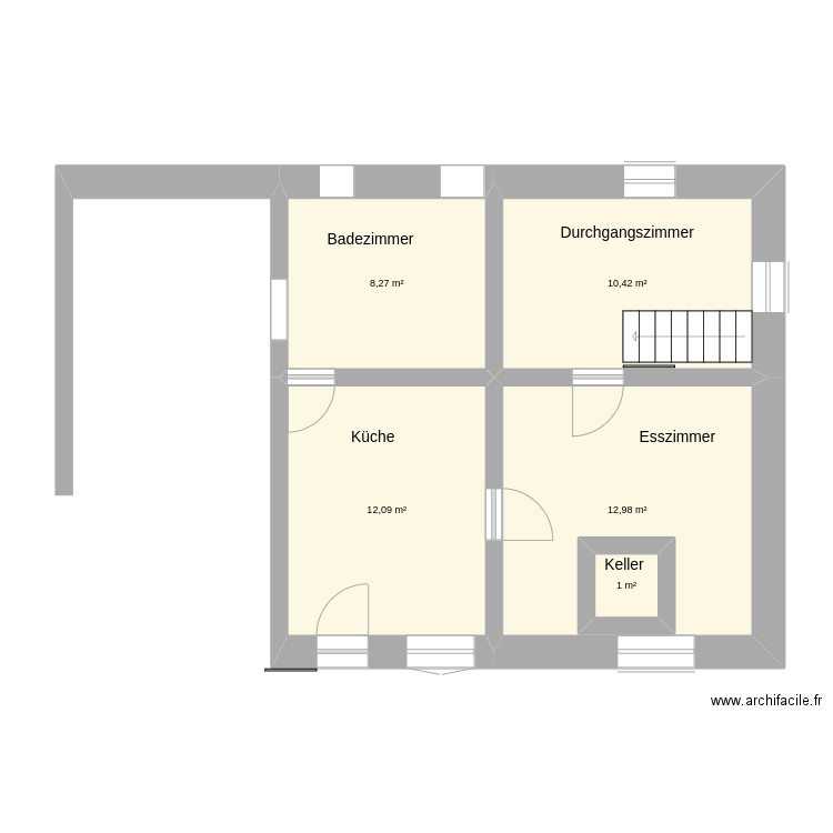 Esszimmer - Küchenherd-Anschluss. Plan de 0 pièce et 0 m2