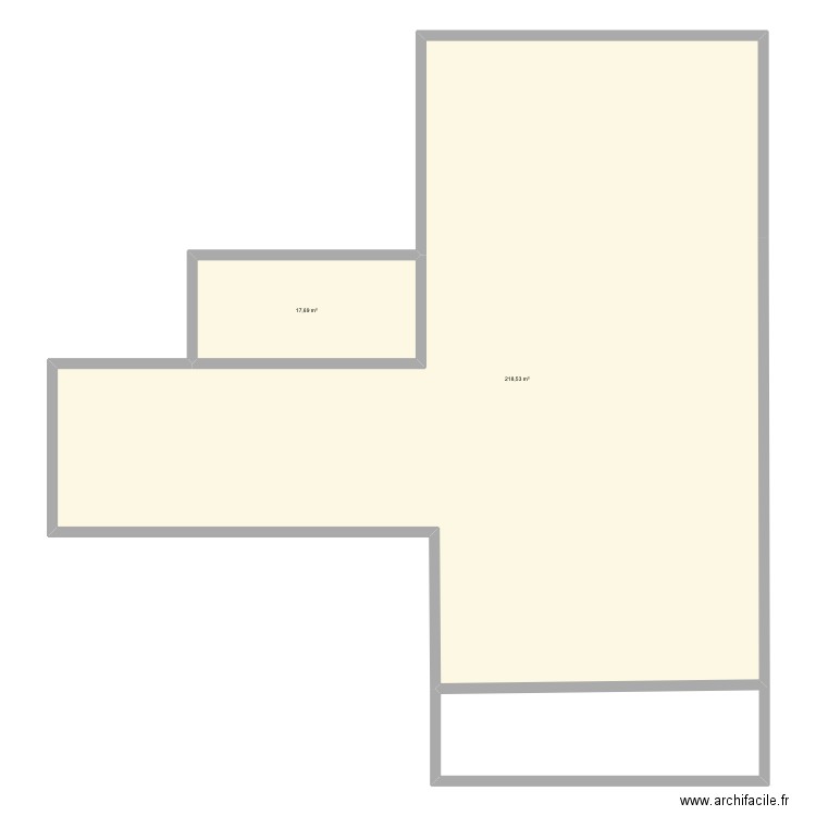 Pharma. Plan de 2 pièces et 236 m2