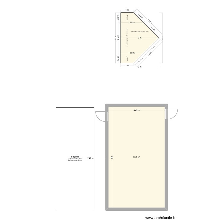 GARAGE 2.2. Plan de 0 pièce et 0 m2