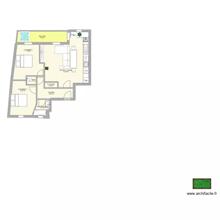 Projet A. Plan de 8 Pièces et 67 m² Projet A. Plan de 8 Pièces et 67 m²