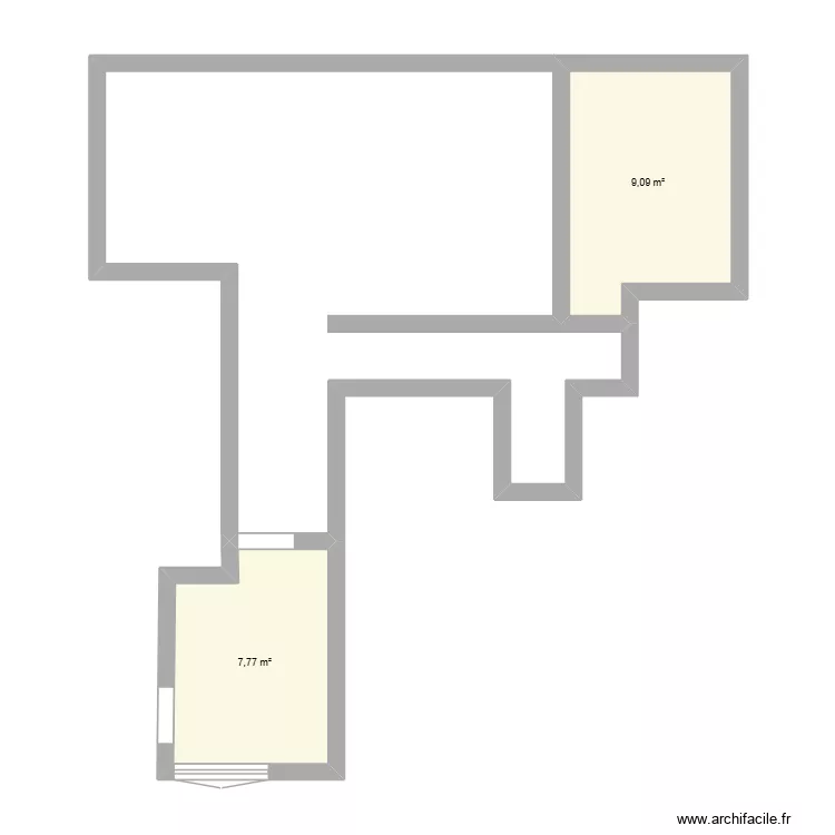 maison. Plan de 2 et 17 m² maison. Plan de 2 et 17 m²