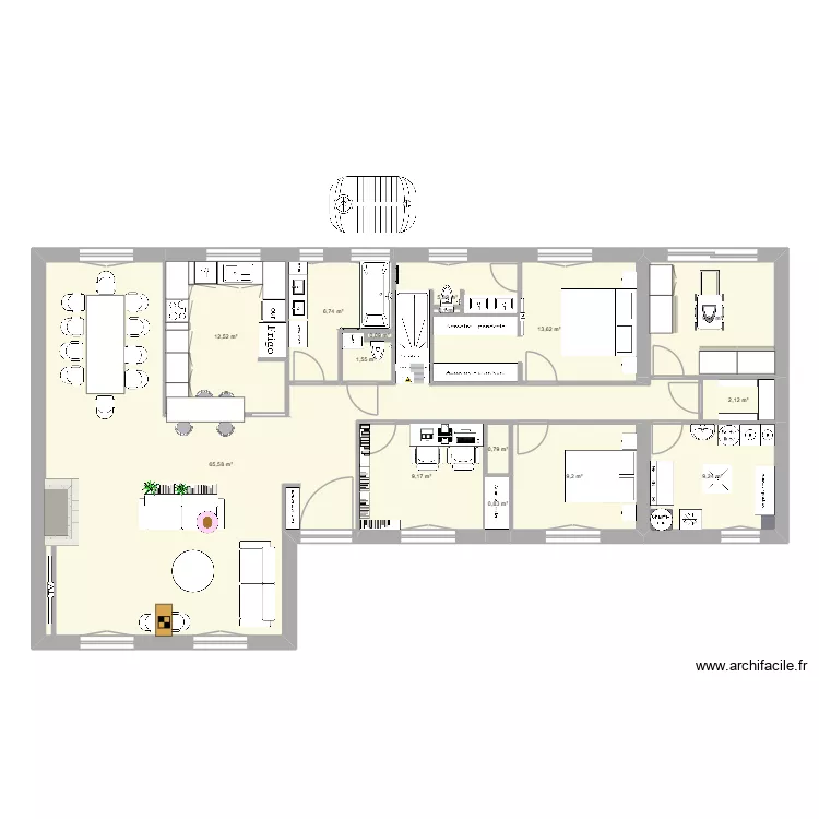 PLAN GENERAL V0 (04/26). Plan de 15  et 147 m²