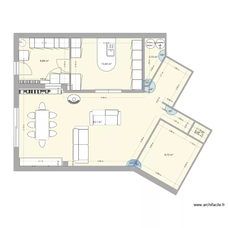 Maison Grisolles - A05a. Plan de 6  et 79 m²