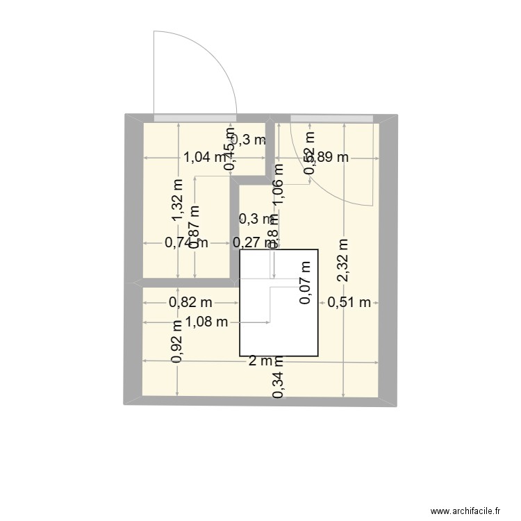 SDB WC avec Trappe 2023-11-13. Plan de 0 pièce et 0 m2