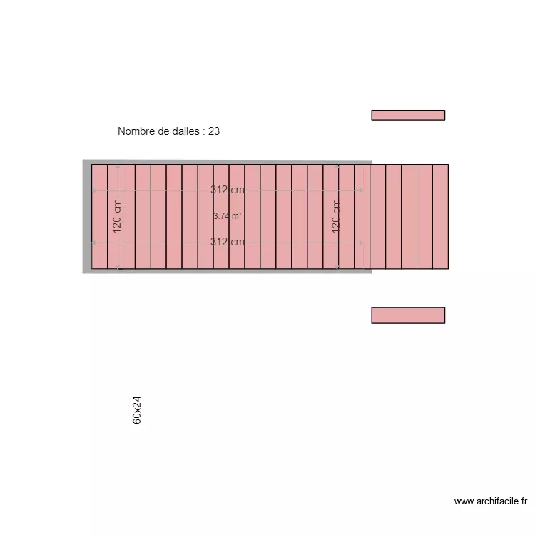 couloir4. Plan de 1 Pièce et 4 m²