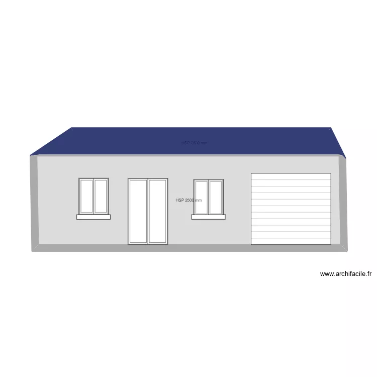 plan facade tramblay d&eacute;pendance. Plan de 