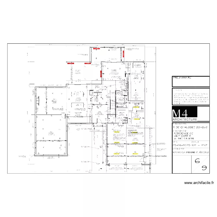 Maison &agrave; david RDC. Plan de 