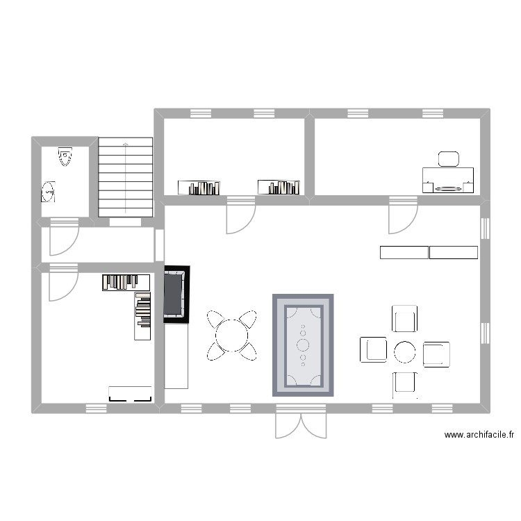 glore valley. Plan de 4 pièces et 64 m2