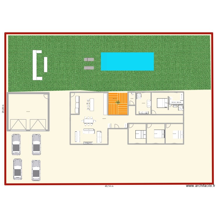 MAISON MONTAUBAN. Plan de 9 pièces et 1368 m2