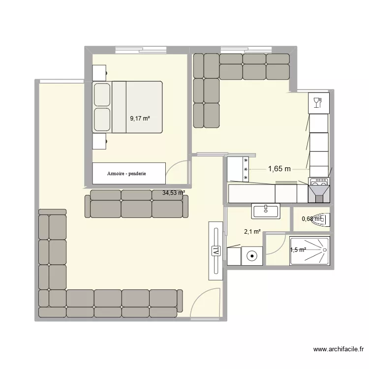 Project Oasis 60 V2. Plan de 5 Pièces et 48 m² Project Oasis 60 V2. Plan de 5 Pièces et 48 m²