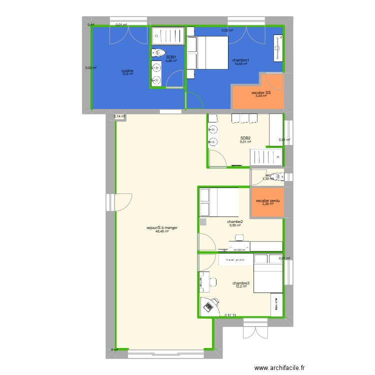 maisonalexaubagne. Plan de 19 pièces et 119 m2