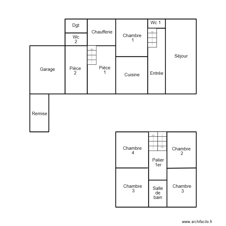 PLOVAN LEBIHAN. Plan de 17 pièces et 50 m2