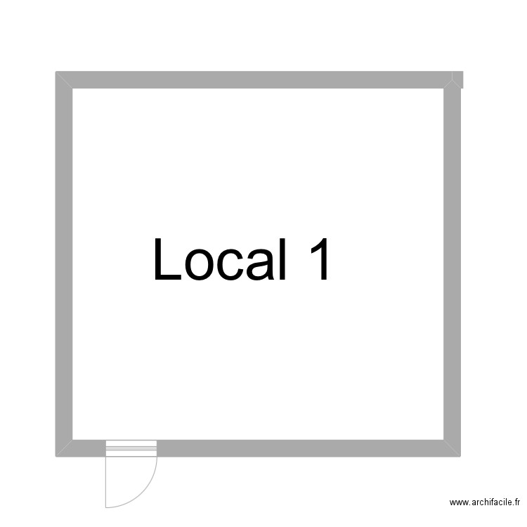 Atelier ferrique. Plan de 1 pièce et 32 m2