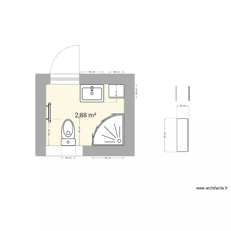 salle de bain 4. Plan de salle de bain 4. Plan de