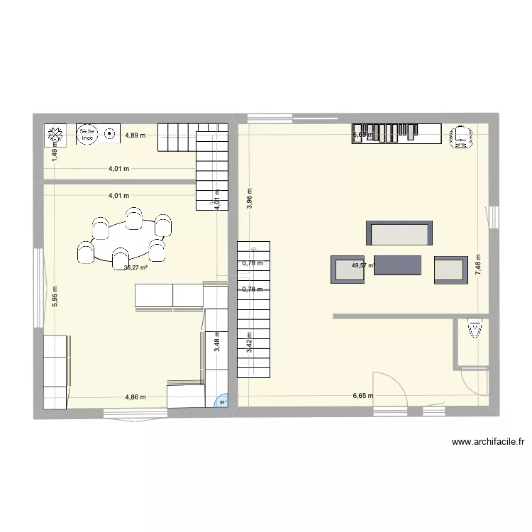 plan maison Ussac. Plan de 