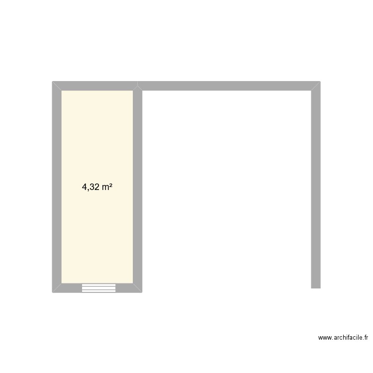 mon plan 2. Plan de 1 pièce et 4 m2