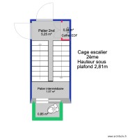 Cage escalier 1er - 2ème L. Pasteur