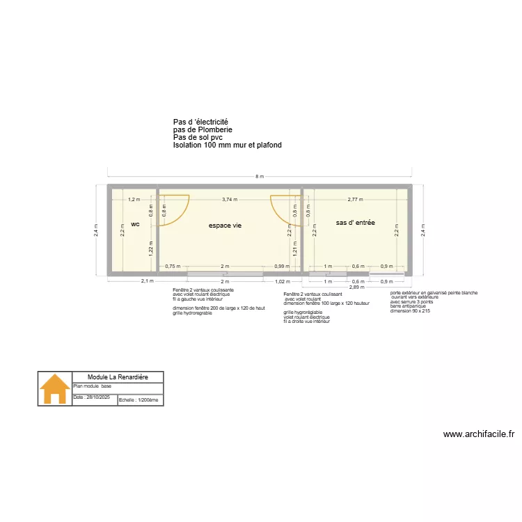module la renardiere plan simple. Plan de 