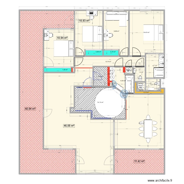Greg13008 2-13. Plan de 23 pièces et 215 m2