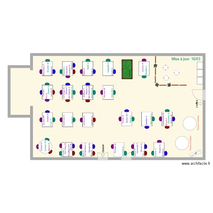 restaurant. Plan de 1 pièce et 225 m2