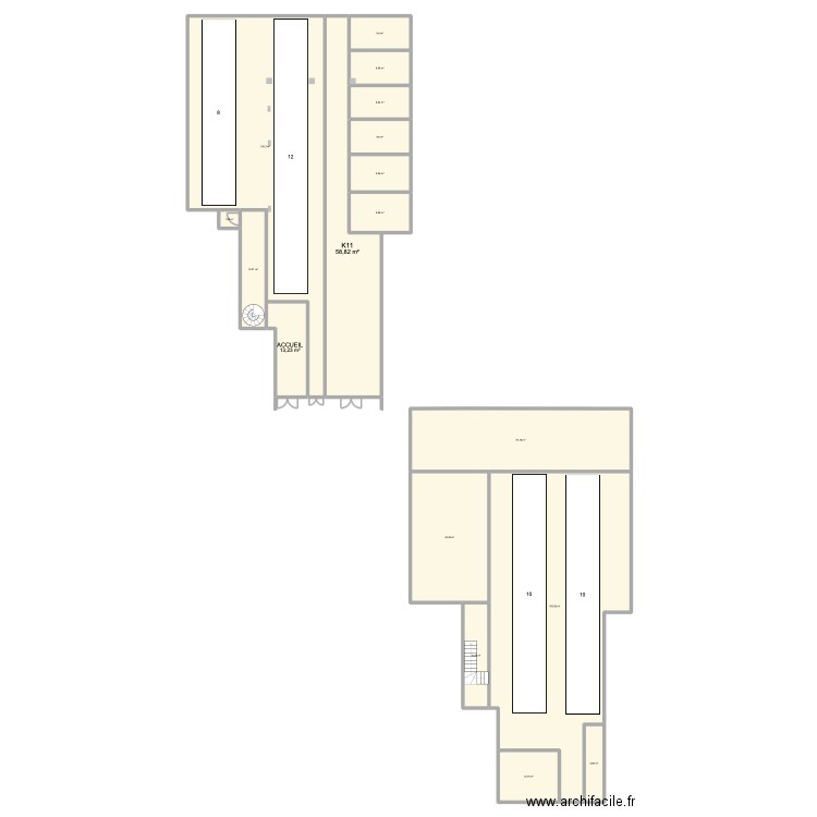 Richard Lenoir V2. Plan de 17 pièces et 558 m2