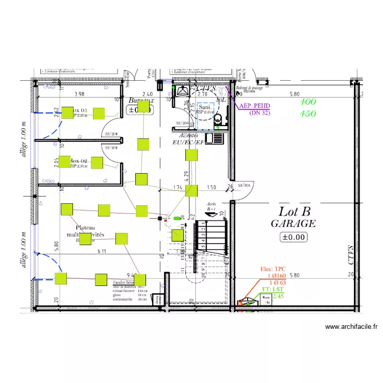 R+1 KINE RUMILLY. Plan de 