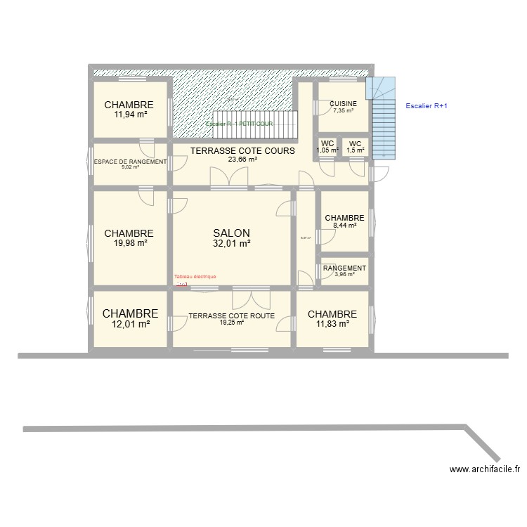 PLAN ETUDE. Plan de 15 pièces et 194 m2