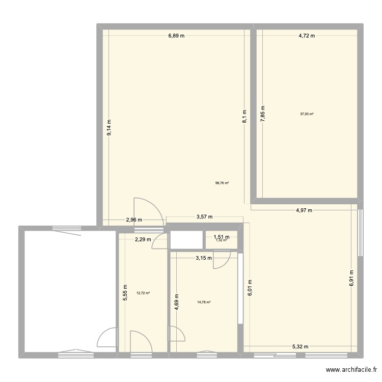 maison breuil 2. Plan de 5 pièces et 165 m2