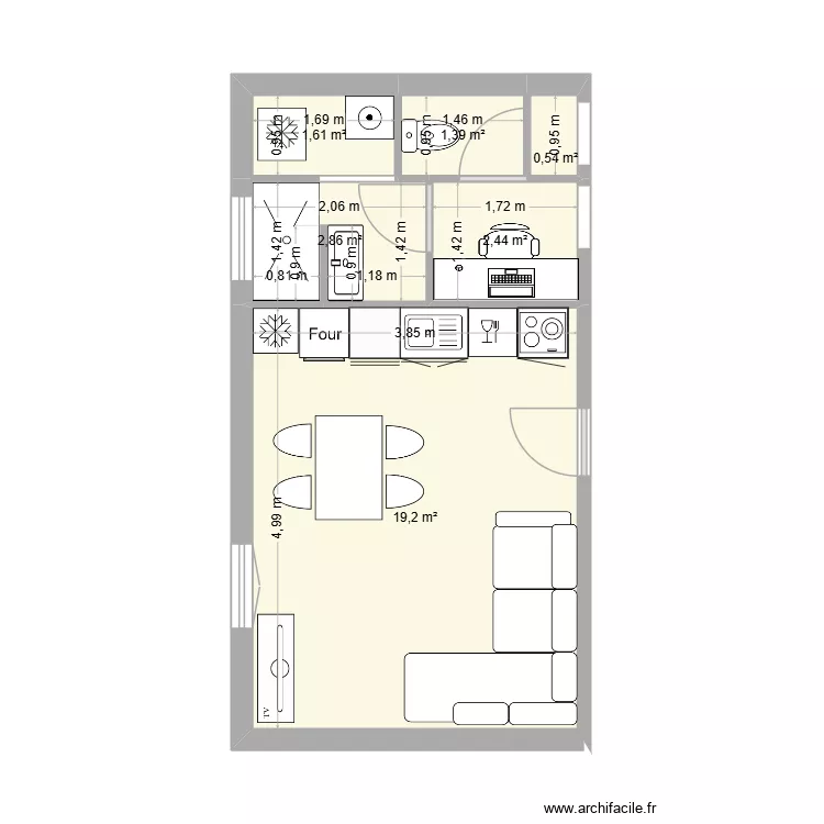 northwitch. Plan de 6  et 28 m²