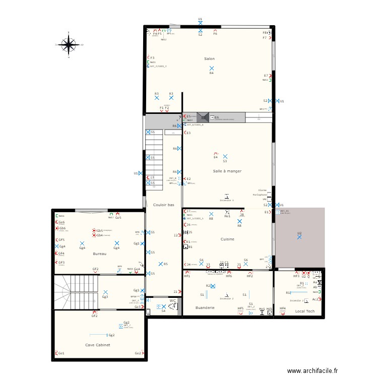 Home (Schéma électrique) v2.1. Plan de 10 pièces et 162 m2