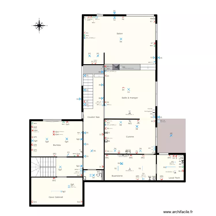 Home (Sch&eacute;ma &eacute;lectrique) v2.1. Plan de 