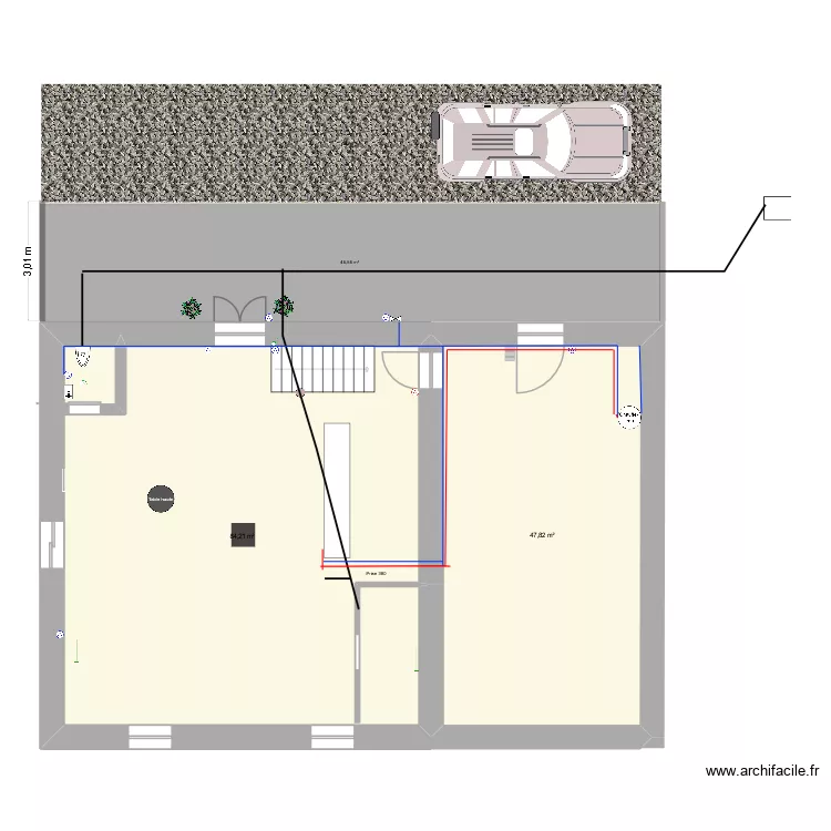 Etage Chai Maz&eacute;e V2026-29042026. Plan de 2  et 132 m²