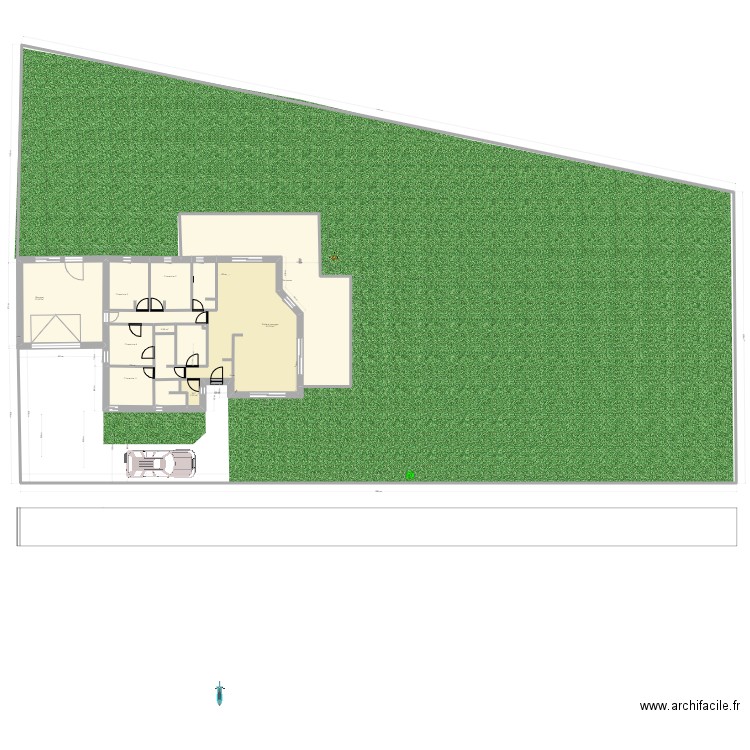 bignon jardin. Plan de 15 pièces et 214 m2