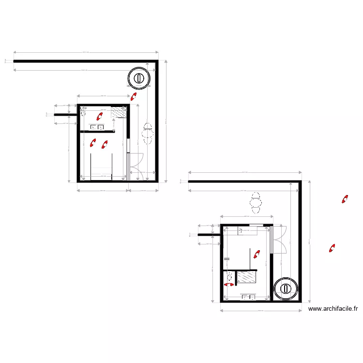 plan chambre fanny spa. Plan de 2  et 38 m²