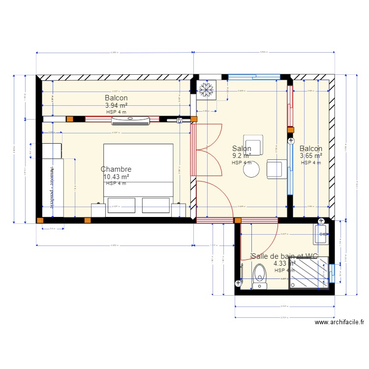 SEJOUR Modifié  du 10 janvier 2020. Plan de 0 pièce et 0 m2