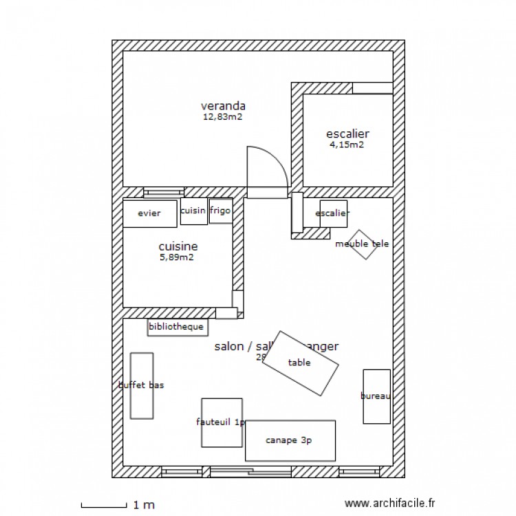 PORTE D ENTREE. Plan de 0 pièce et 0 m2