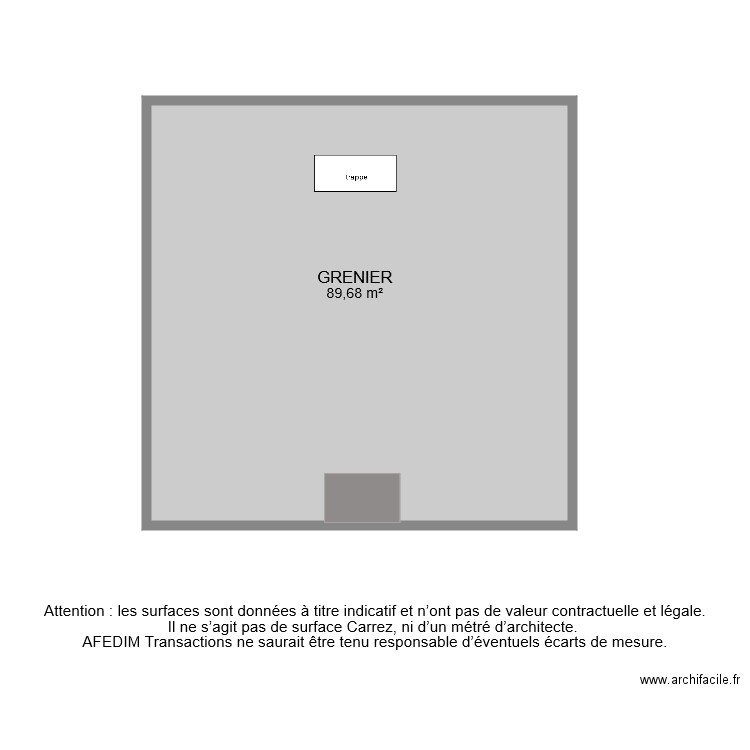 BI 7541 GRENIER . Plan de 0 pièce et 0 m2