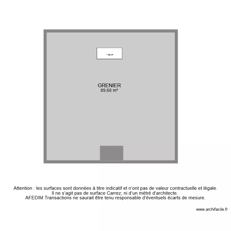 BI 7541 GRENIER . Plan de 