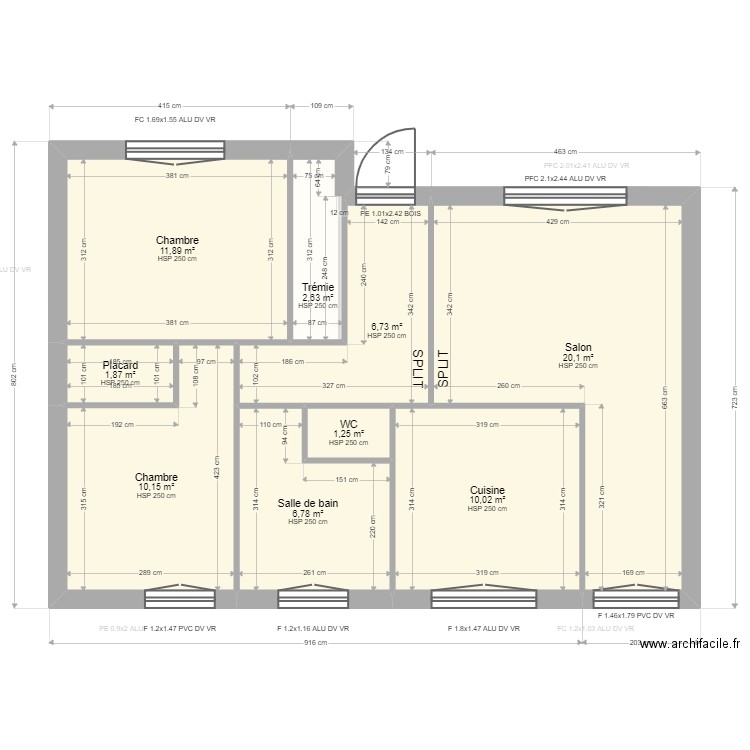 Fraunie . Plan de 0 pièce et 0 m2