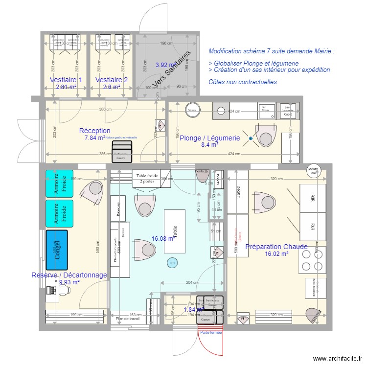 Mazerolles 007. Plan de 9 pièces et 70 m2